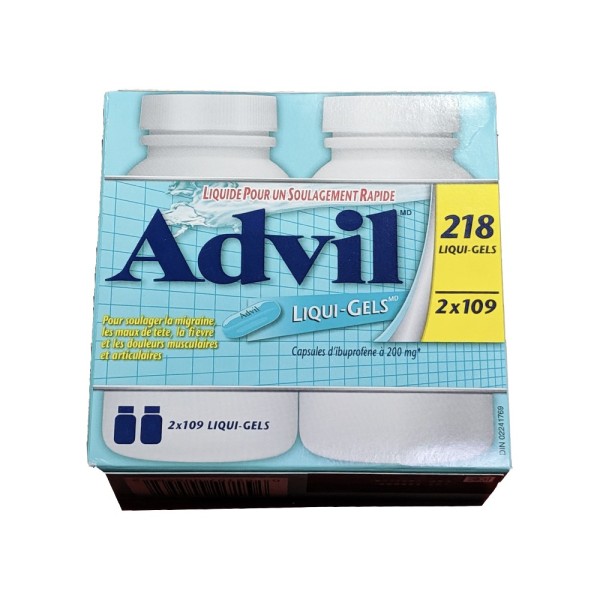 애드빌(Advil) 리퀴겔 연질캡슐 이부프로펜 (Solubilized Ibuprofen) 200 mg 218캡슐